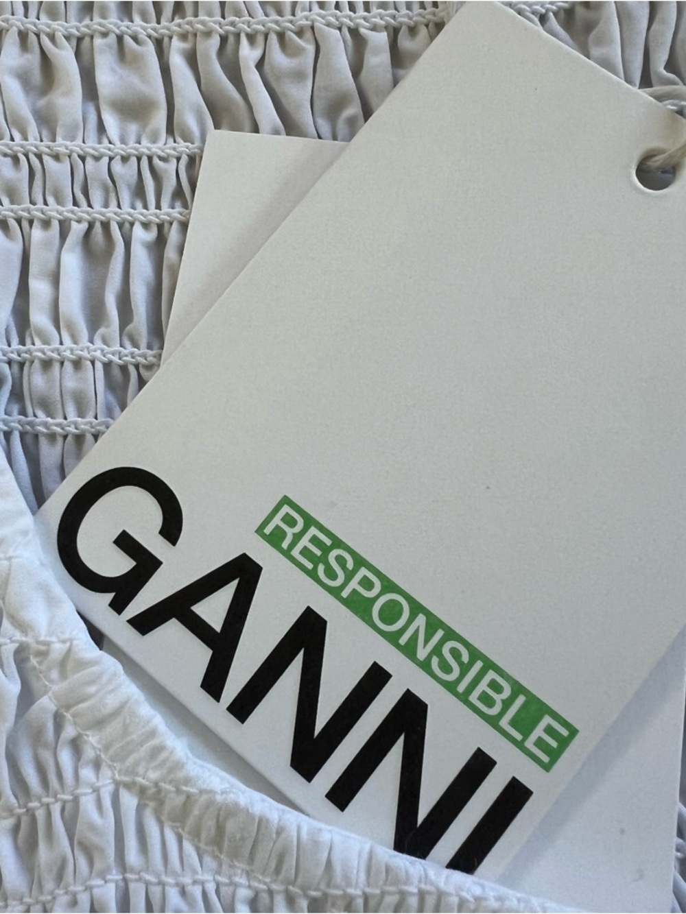 GANNI Organic Cotton Poplin Blouse F8856 Women’s Size 34 XS - Picture 6 of 13